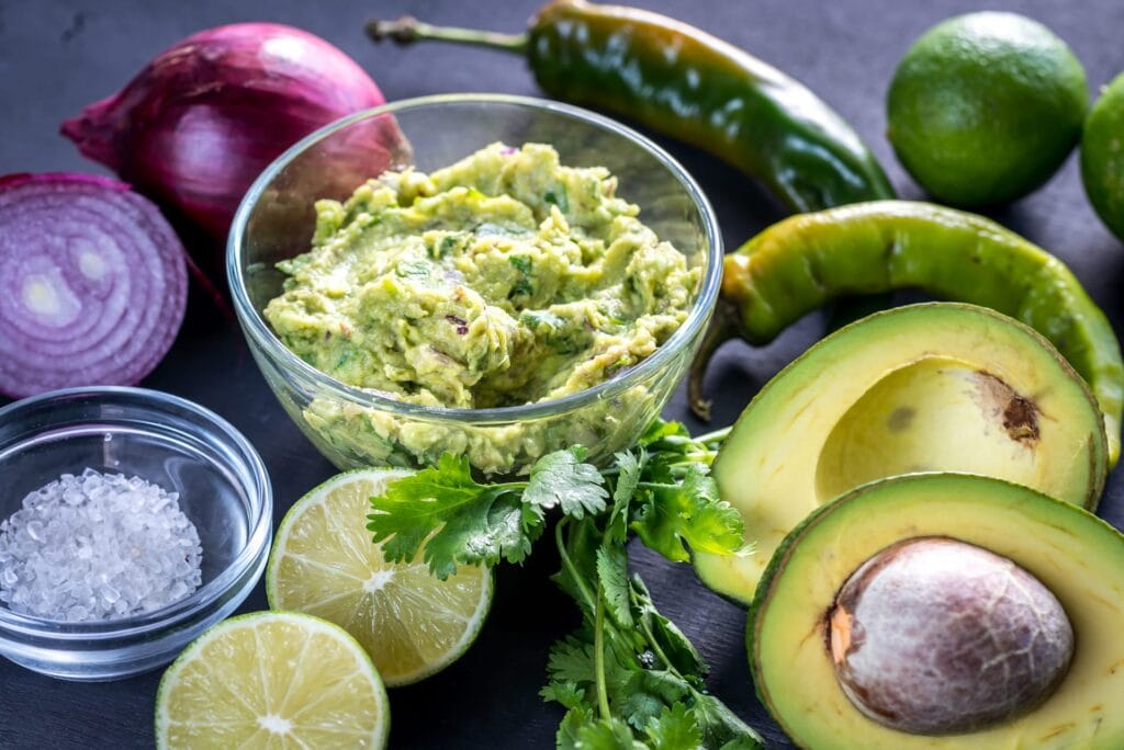 Mexican food guacamole